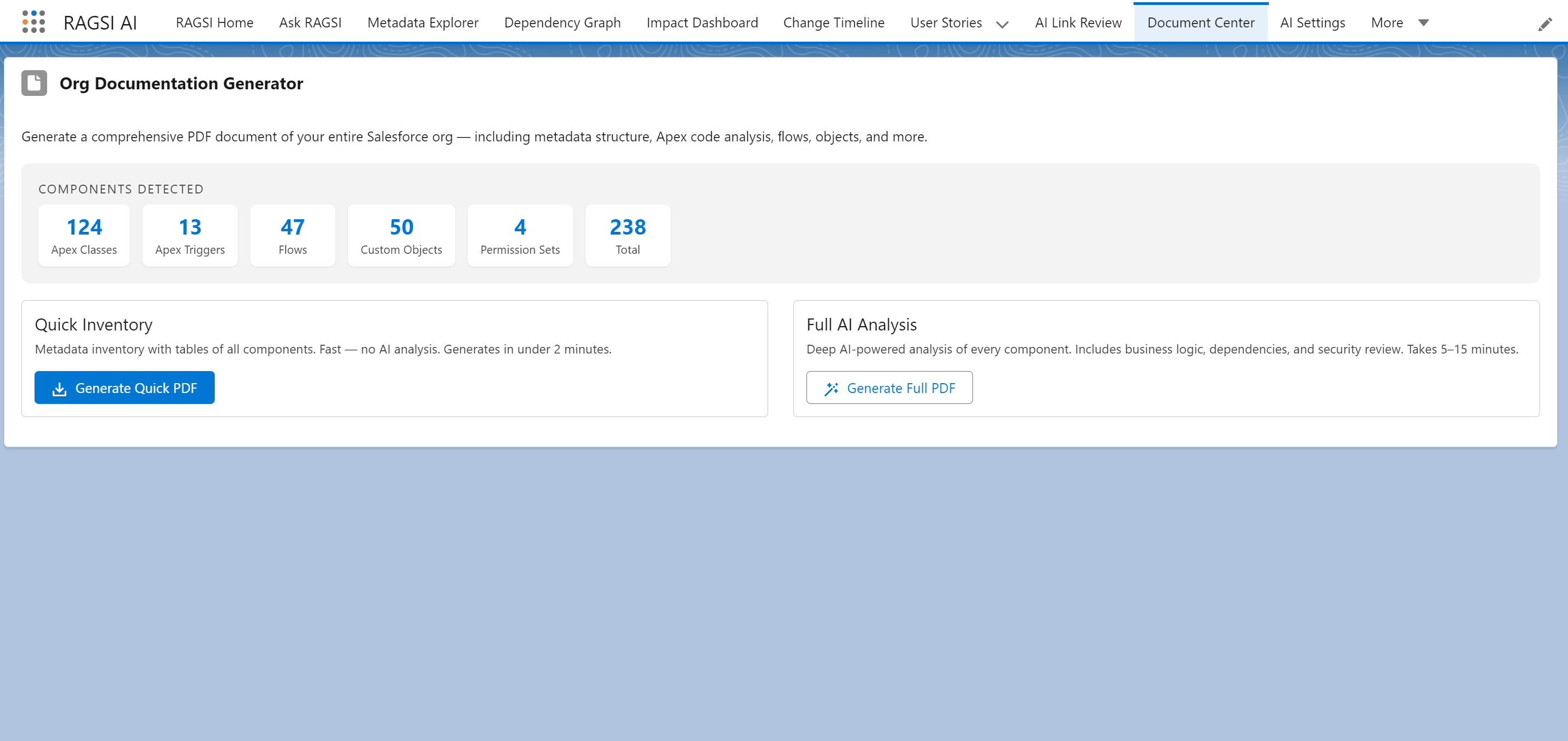 Document Center - Full AI analysis of your org